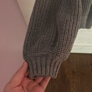 Dark gray ribbed cardigan